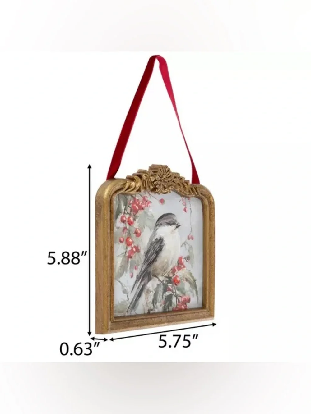 (2) Bird On Berry Branch Framed Wall Decor